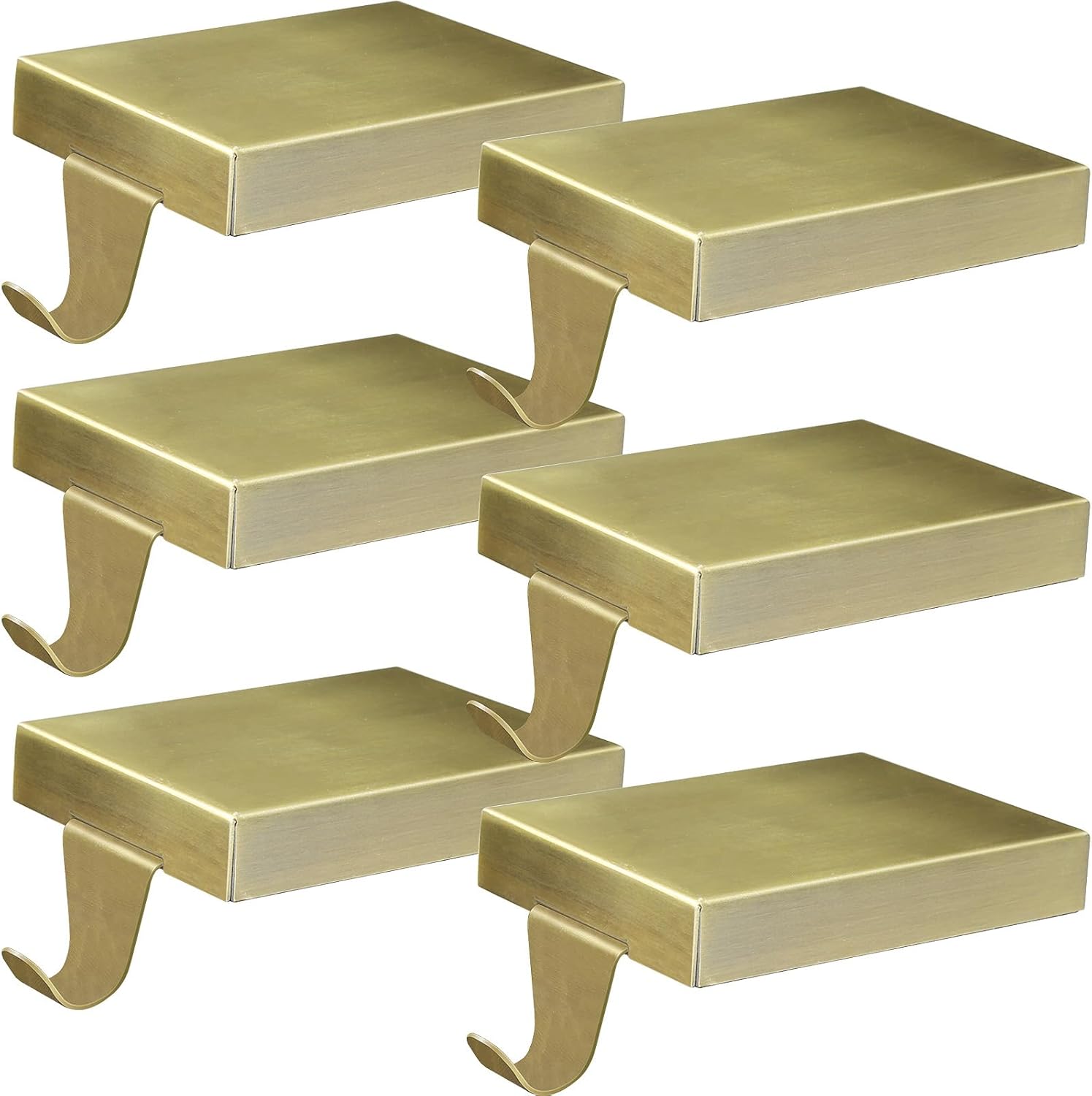 Stockings & Holders - Tcevily 4-PCS Christmas Stocking Holder Bases - Mantel Stocking Hangers Hanging Hooks for Fireplace Stand Hanger Holder Weighted Hangers for Xmas Holiday Decoration (4, Bronze)