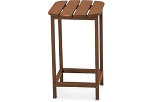 POLYWOOD SBT26TE South Beach 26-Inch Counter Side Table, Teak