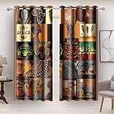 MIZSYE African Patchwork Style Curtains African Black Women Blackout Window Drapes Native African Ethnic Totem Patterns Masks Elephants Giraffes Curtain for Bedroom Living Room 52x63inch CLDWMS00224