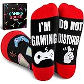 Bebila Gifts Stocking Stuffers for Men Teen Boys Kids Christmas Gamer Gifts | Funny Socks for Men Im Gaming Do Not Disturb Birthday Gifts for Men Boyfriend Boys teens Funny Socks
