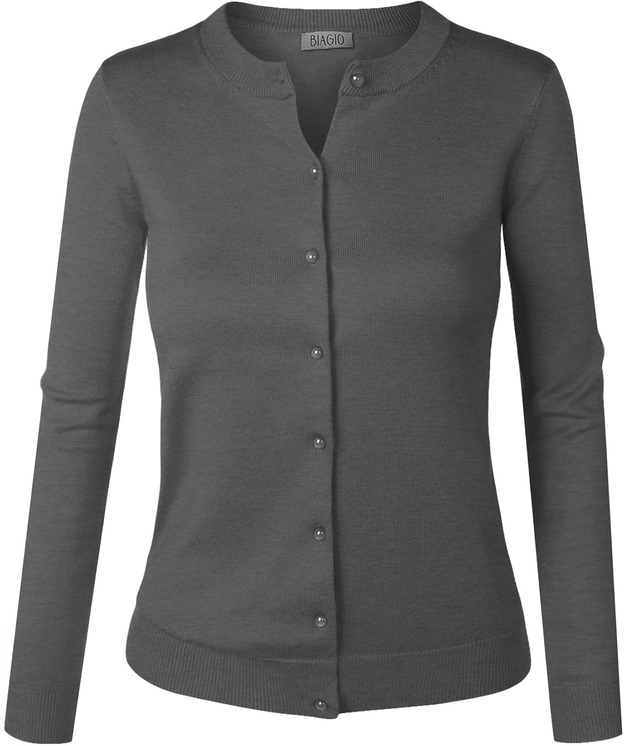 grey v neck cardigan women's