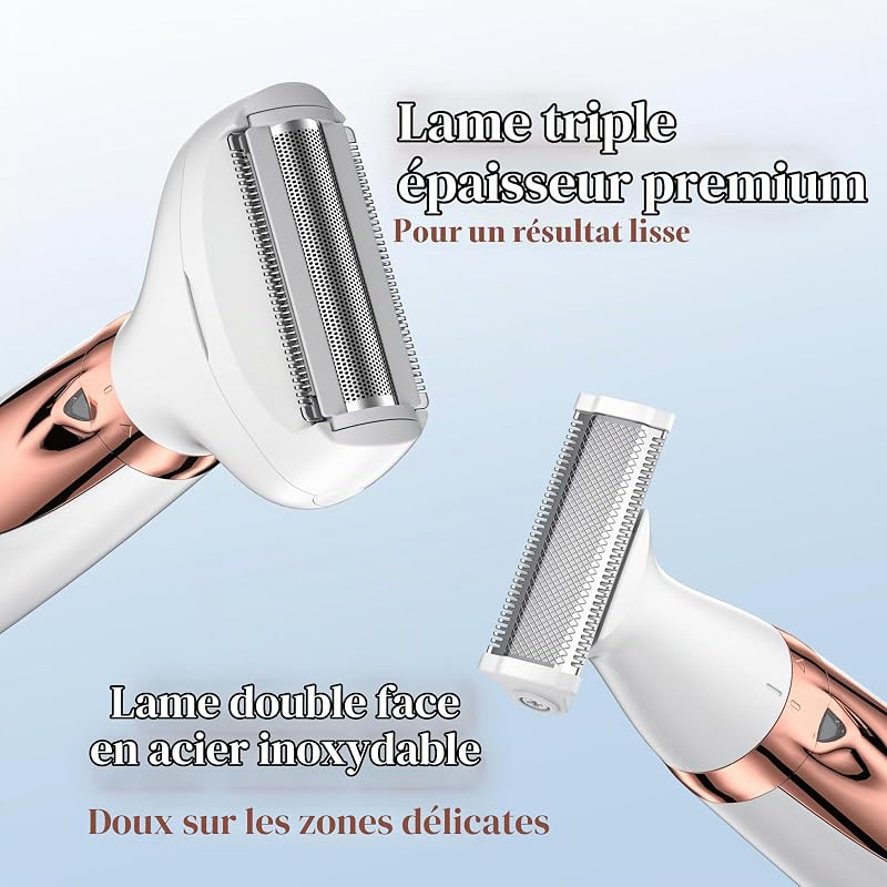 Rasoir électrique 5-en-1 pour femme, kit d'épilation rechargeable, pour le corps, le maillot, le visage, le nez et les sourcils, rasoir sans fil pour femme, QR-8005
