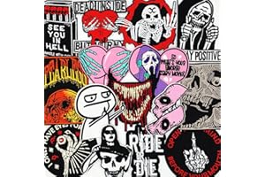 ACCESSCUBE 15PCS Heavy Meta Band Patches Iron on Rock Music Badges Hippie Punk Stickers for Clothes (D)