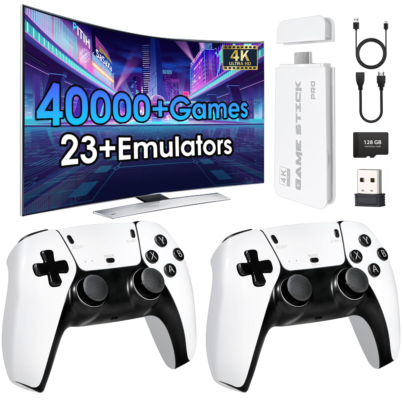 thumbnail image 2 of X2 Pro Retro Game Console – 41,000+ Built-in Games, 128GB, 4K HDMI, 2 Wireless Controllers 2 of 6
