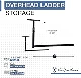 StoreYourBoard Adjustable Ceiling Rack Garage Storage Mount Ladder Hanger view 3