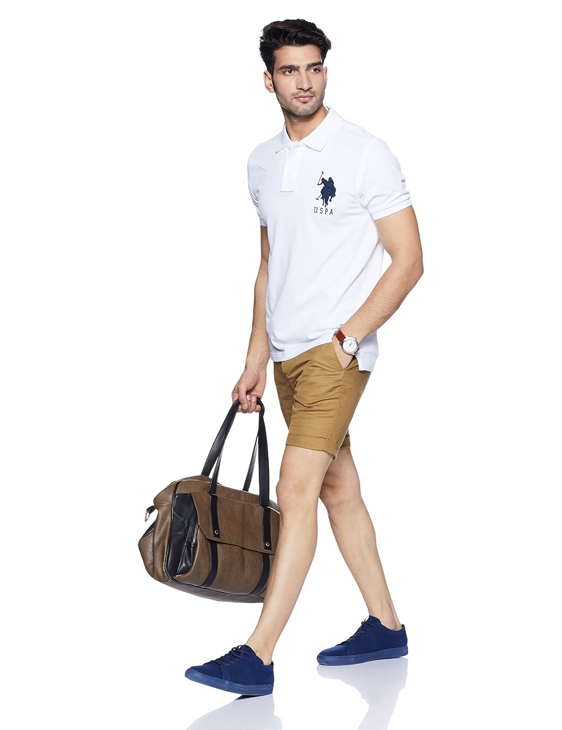 us polo association men's solid regular fit polo