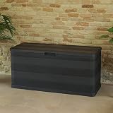 Olsen Smith Toomax 280L Garden Storage Box Bench Shed Chest Black Indoor Outdoor view 5