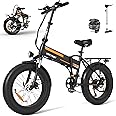 HITWAY Electric Bike for Adults 20" x4.0 Fat Tire Electric Bicycle with 750W Motor, Foldable Ebkie with 48V 12AH Removable Battery E Bike Long Range 20-55mile with 7 Gears, UL2849 Certified