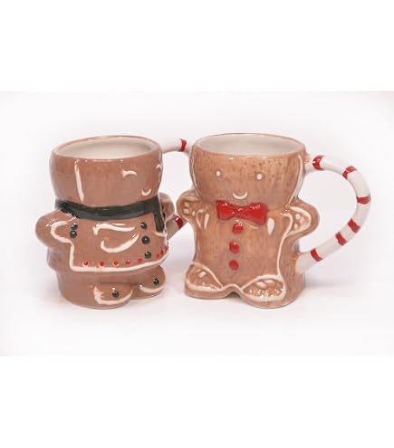 Bloomingville Ginnie Lebkuchen-Krug Aus Keramik (7,5x10 Cm) – Handbemalt, Weihnachtlich & Spülmaschinengeeignet