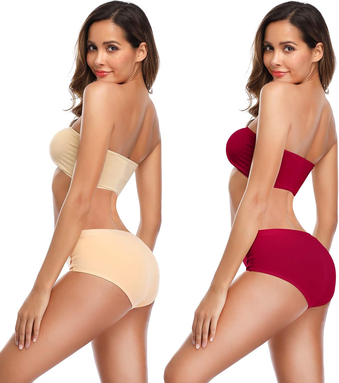 OLIKEME Womens Underwear Mid Waist Full Coverage Breathable Ladies Briefs Panties for Women at  Women’s Clothing store