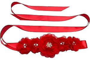 OYABRIDAL Pearl Sash for Flower Girl Bridal Wedding Bridesmaid Sash Belt Floral Sash Belt for Women