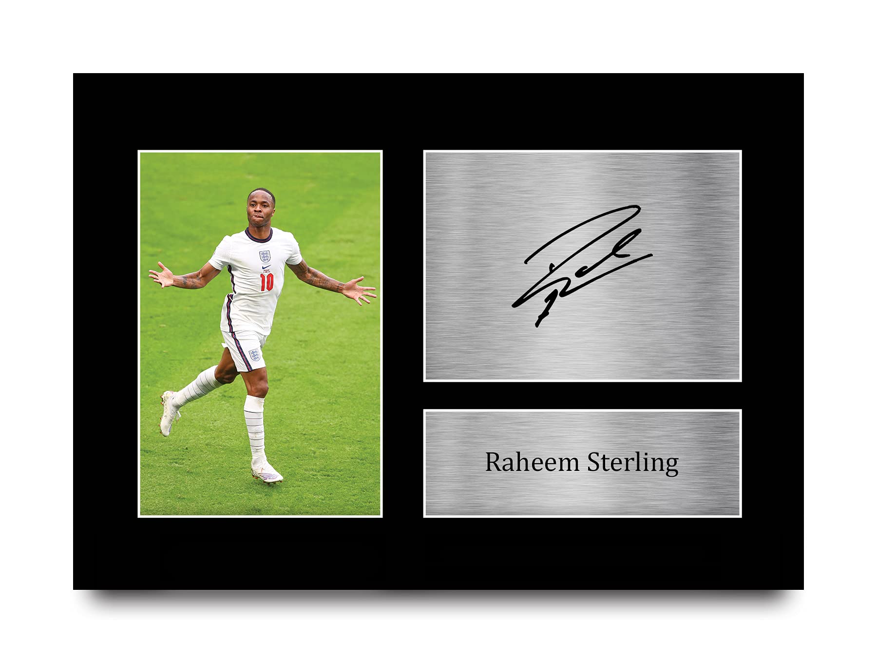 HWC Trading A4 Raheem Sterling England Gifts Printed Signed Autograph Picture for Football Fans and Supporters