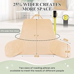 downluxe Reading Pillow with Support Arms, Bed