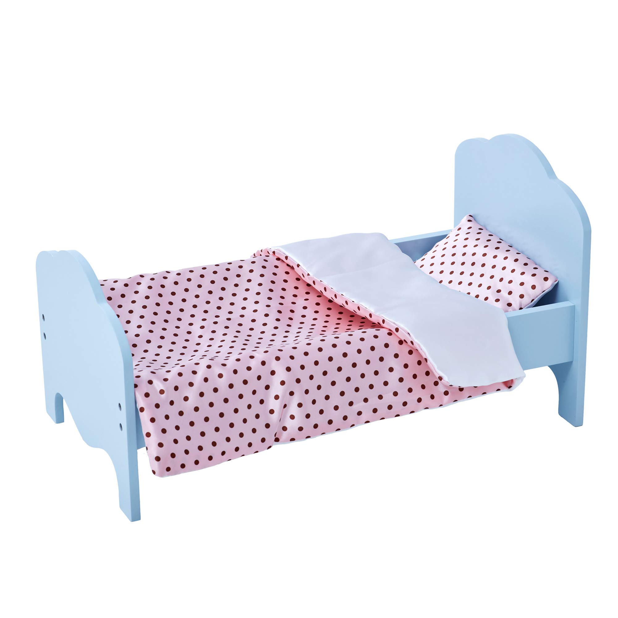 Olivia's Little World Little Princess Single Bed Blue Bedding SetPolka Dots TD-11929-1K