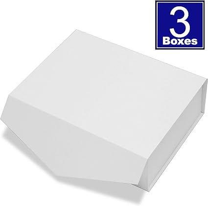 Amazon Com Cohaja Matte White Gift Box With Lid 3 Pack 12 X 9