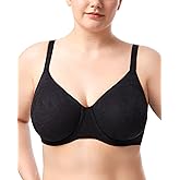HSIA Minimizer Bra for Women - Full Coverage Seamless Lace Bra Plus Size Underwire Unlined Bra for Heavy Breast