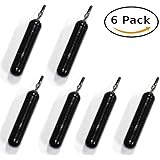 Harmony Fishing - Tungsten Skinny/Cylinder Dropshot Weights (6 Pack, Black)