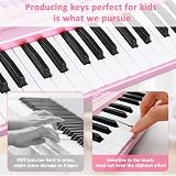 m zimoon Kids Piano Keyboard 37 Keys Pink Educational Toy for 3-8 view 4