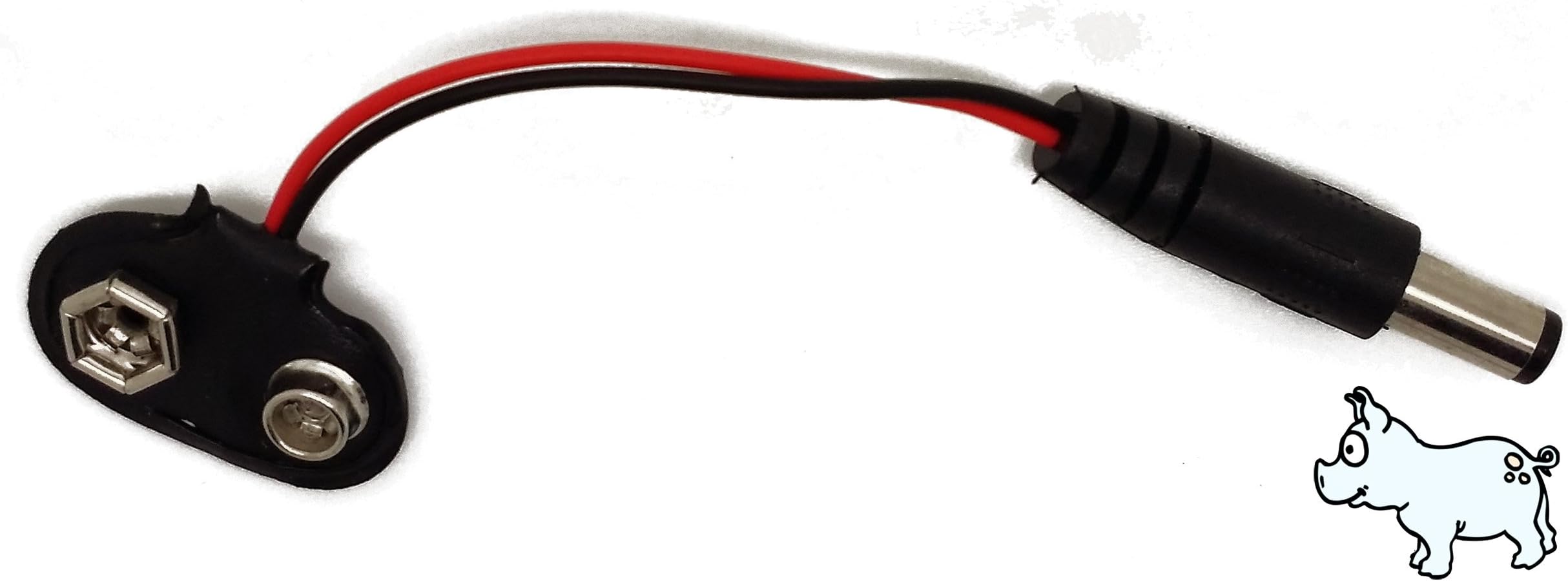 Battery Clip PP3 9 V Power Cable 2.1 mm Jack Plug DC CCTV for Arduino by Little Blue Pigs