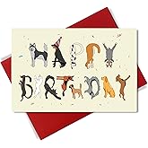 Cheerin Happy Birthday Card - Funny Birthday Card - Sweetest Day Card - Humourous Greeting Card - Hilarious Gag Gift (Dog)