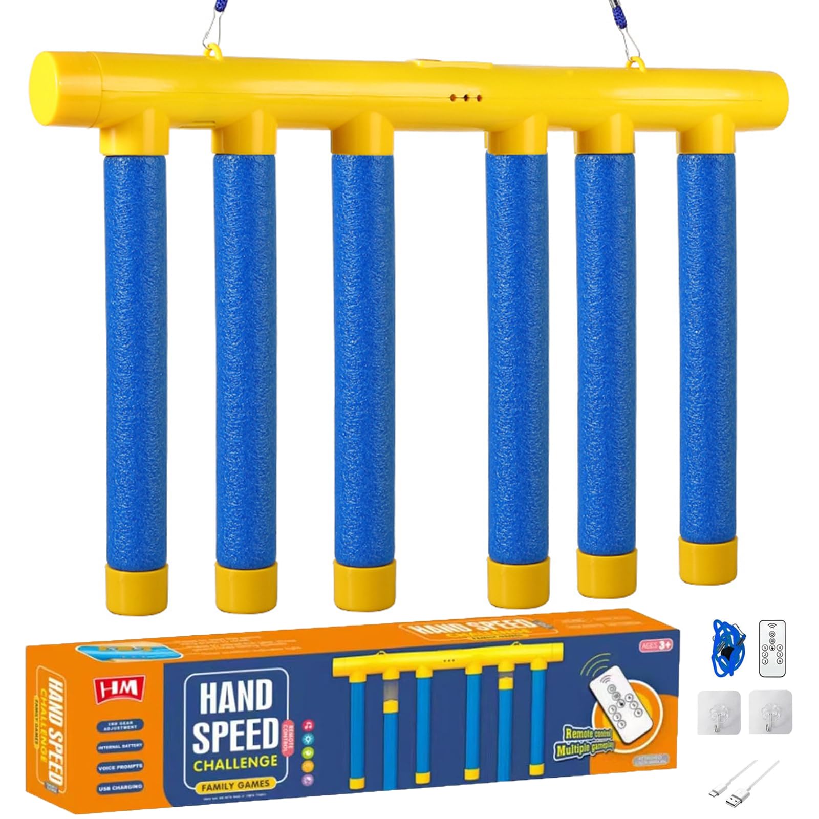 Photo 1 of 2026 New Hand-Eye Coordination Training Toy,Drop Stick Game,Reflex Games,Catching Sticks Game Reaction Training Toy,Upgrade Remote Control 3 Adjustable Speed,Family Party & Indoor Outdoor Fun (Blue)