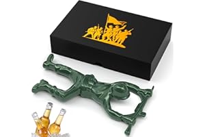 Green Army Beer Bottle Opener for Men, Unique 3D Soldier Design Ideal for Father's Day Birthday Anniversaries Christmas Gift 