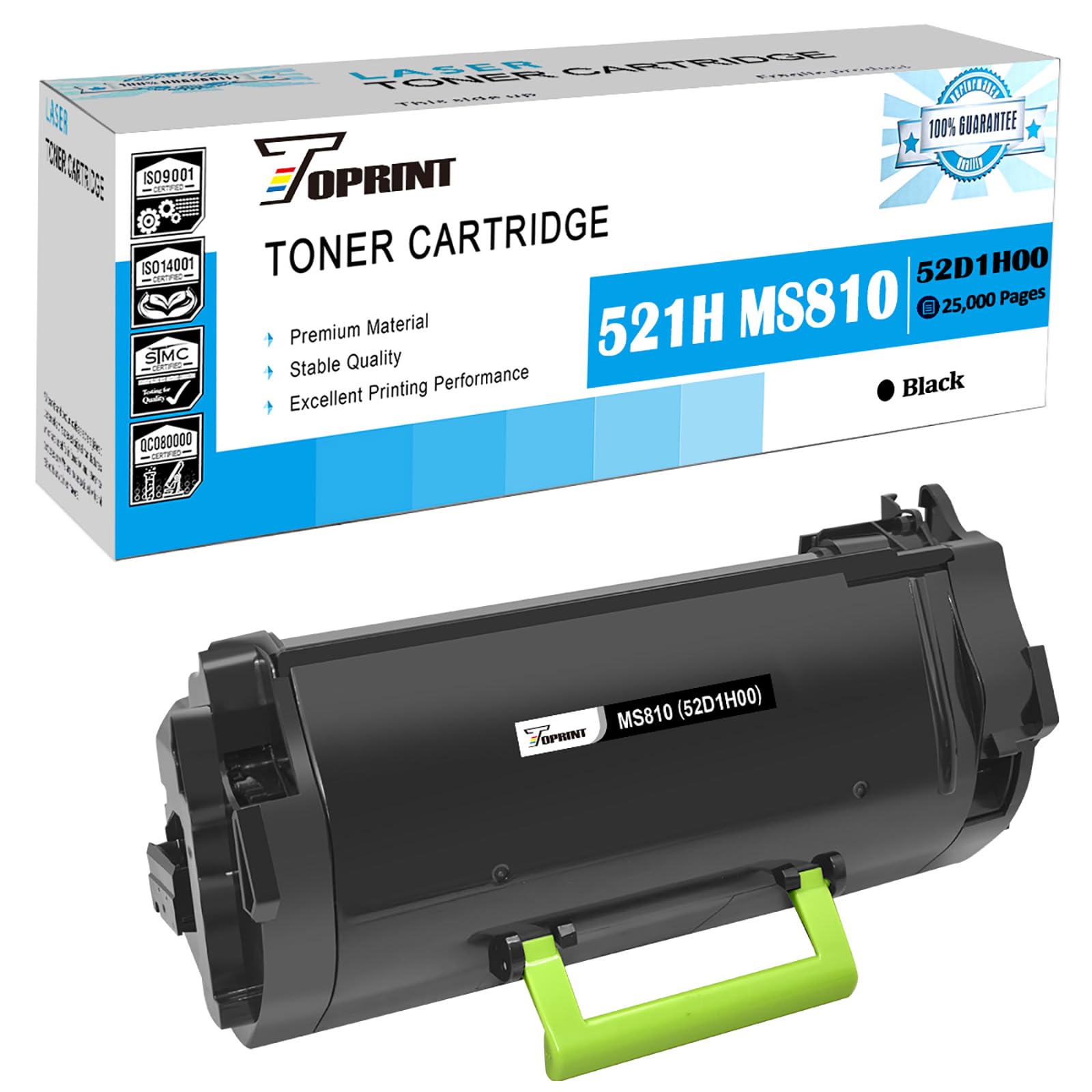 Photo 1 of 521H 52D1H00 Compatible Toner Cartridge High Capacity 25000 Pages Black for Lexmark Printers MS710 MS710n MS710dn MS711 MS711dn MS810 MS810de ms810dn MS811 MS810N MS811dn MS812 MS812de ms812dn