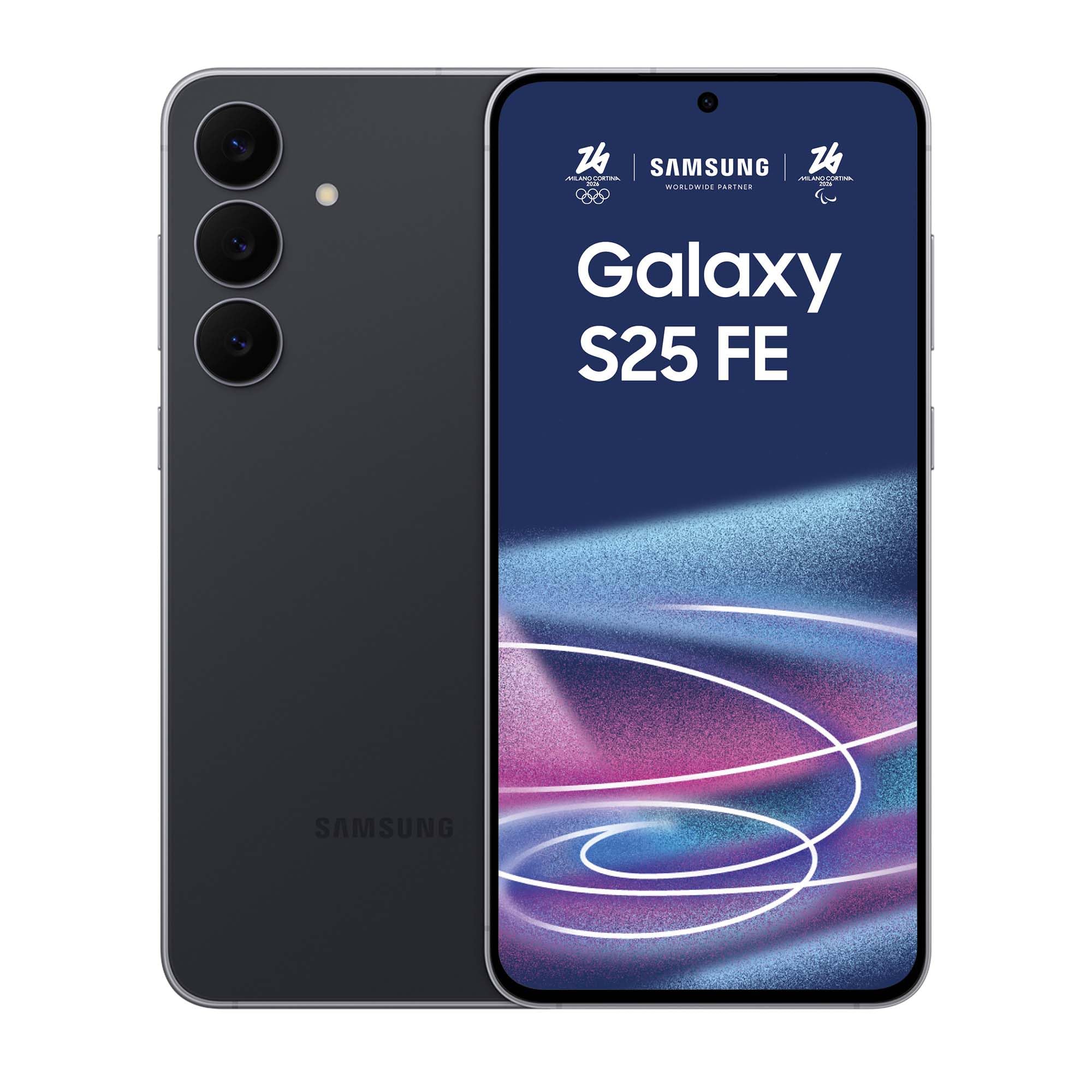 Samsung Galaxy S25 FE Smartphone AI, 3 anni di Garanzia del produttore, Display Dynamic AMOLED 2X 6.7'', Fotocamera 50MP, IP68, 8GB RAM, 128GB, Batteria a lunga durata, Jetblack [Versione Italiana]
