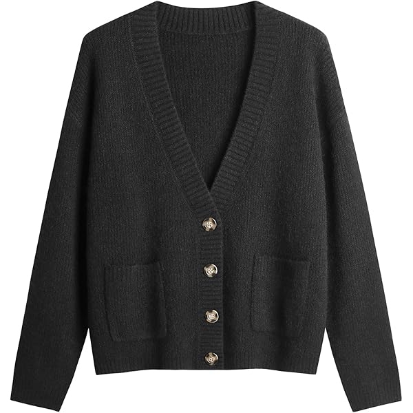 NATHGAM Women's Loose Fleece Knitted Cardigan Long Sleeve Casual