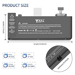 YXKC A1322 A1278 Battery for MacBook Pro 13-inch