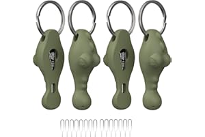 SIKAI CASE 4 Packs SIM Card Removal Tool Case,60 Pcs Universal Card Tray Ejector Pins Needle Suitable for Storage SIM/SD Card,Pins etc with Key Chain Rings Compatible with All Phone Models(Dark Green&4 Packs)