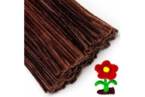 Eppingwin 200pcs Pipe Cleaners, Dark Coffee Pipe Cleaners Craft Supplies,Brown Chenille Stems for DIY Arts Crafts Project(Dark Coffee)
