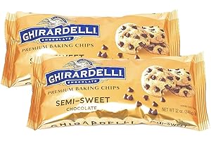 MIUBAAO Ghiradelli Semi Sweet Premium Baking Chocolate Chips-12 oz (2 pack bundle)