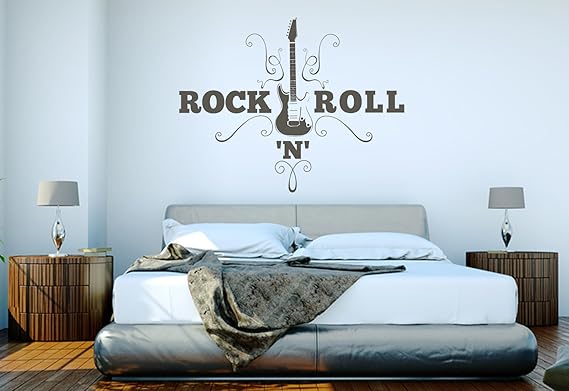 Schönes Wandtattoo Rock'n'Roll in der Farbe königsblau und der Größe