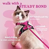 rabbitgoo Cat Harness and Lead Set Rose Red XS Adjustable Escape Proof view 5