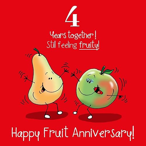 On Your 4th Wedding Anniversary Card 4 Years Flowers Anniversary