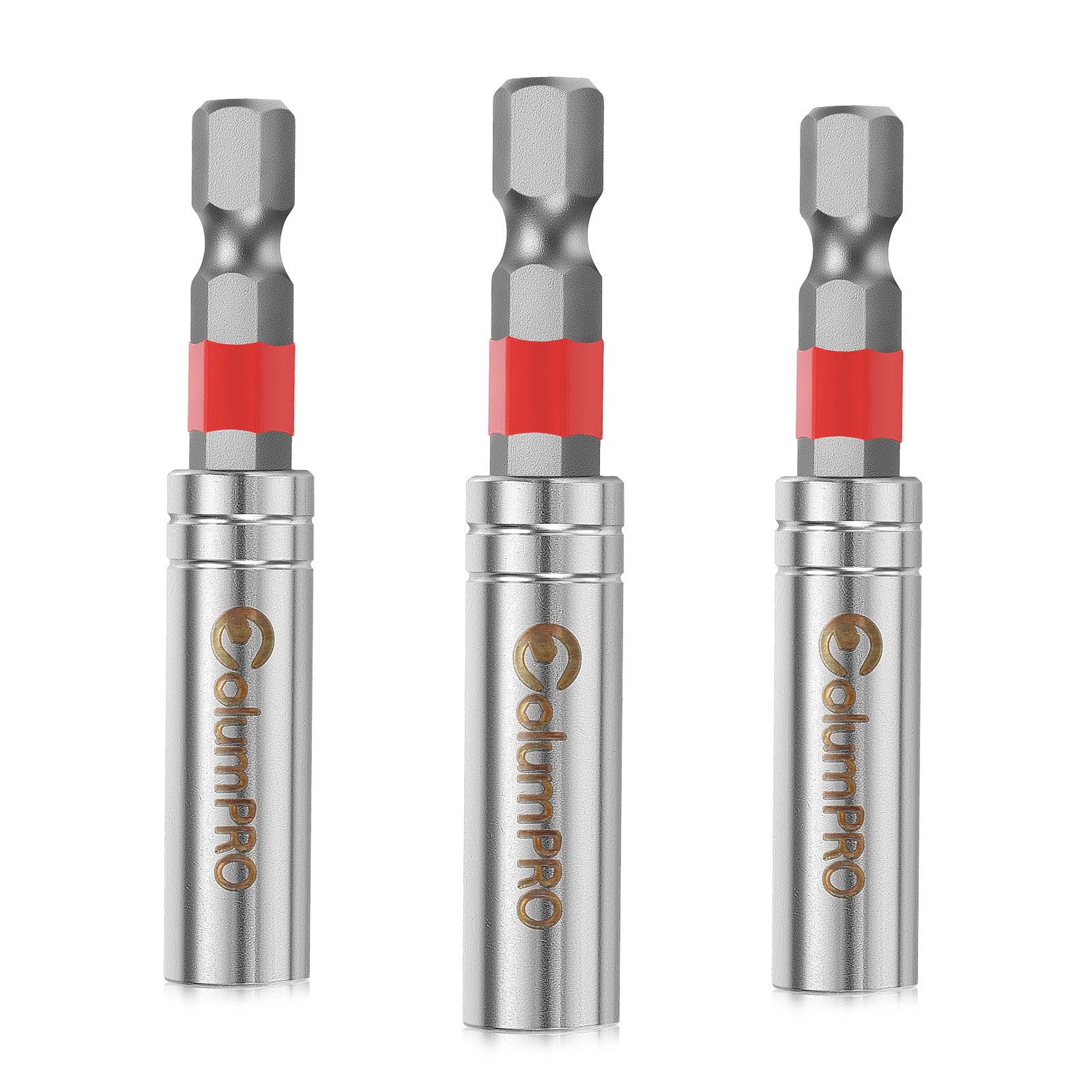 ColumPRO Magnetic Bit Holder Set, 3PCS 60mm Drill Bit Holders for Screwdriver Bit.