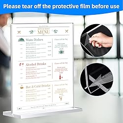 30 Pack Acrylic Sign Holder 8.5 x 11, Double-Sided