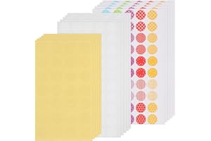 SEWACC Hole Reinforcement Stickers 15 Sheets Mixed Color Binder Hole Reinforcement Sticker Labels Paper Punch Hole Protectors for Loose-Leaf Paper