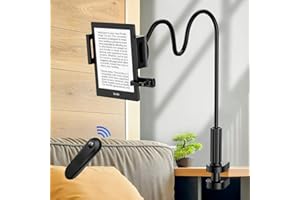 Bongogoo Kindle Holder with Remote Page Turner | Hands-Free Stand for Reading in Bed or Desk – Compatible with Kindle Paperwh