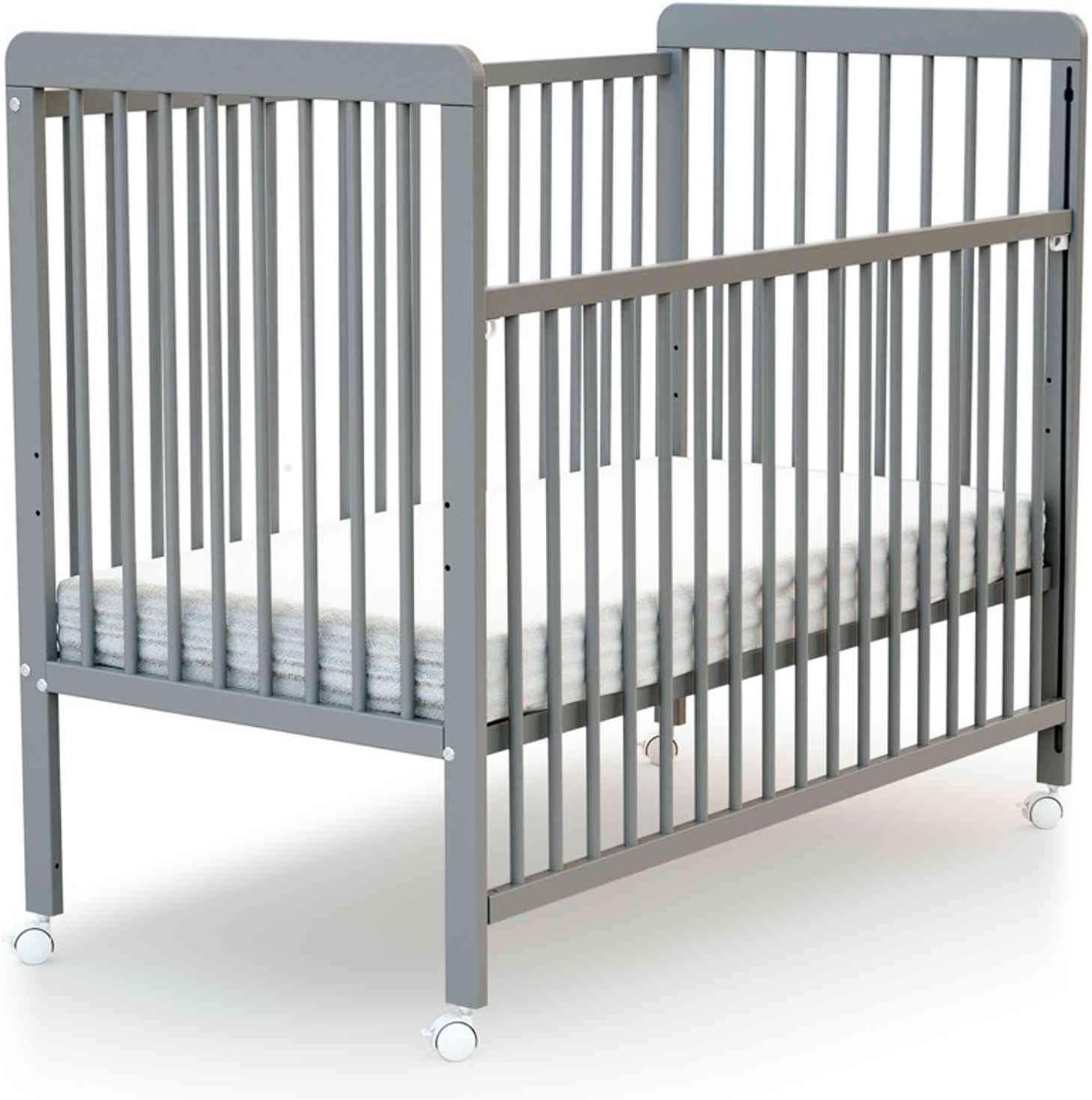 Lit Bebe Coulissant A Barreaux Gris 60x1 Amazon Fr Bebes Puericulture