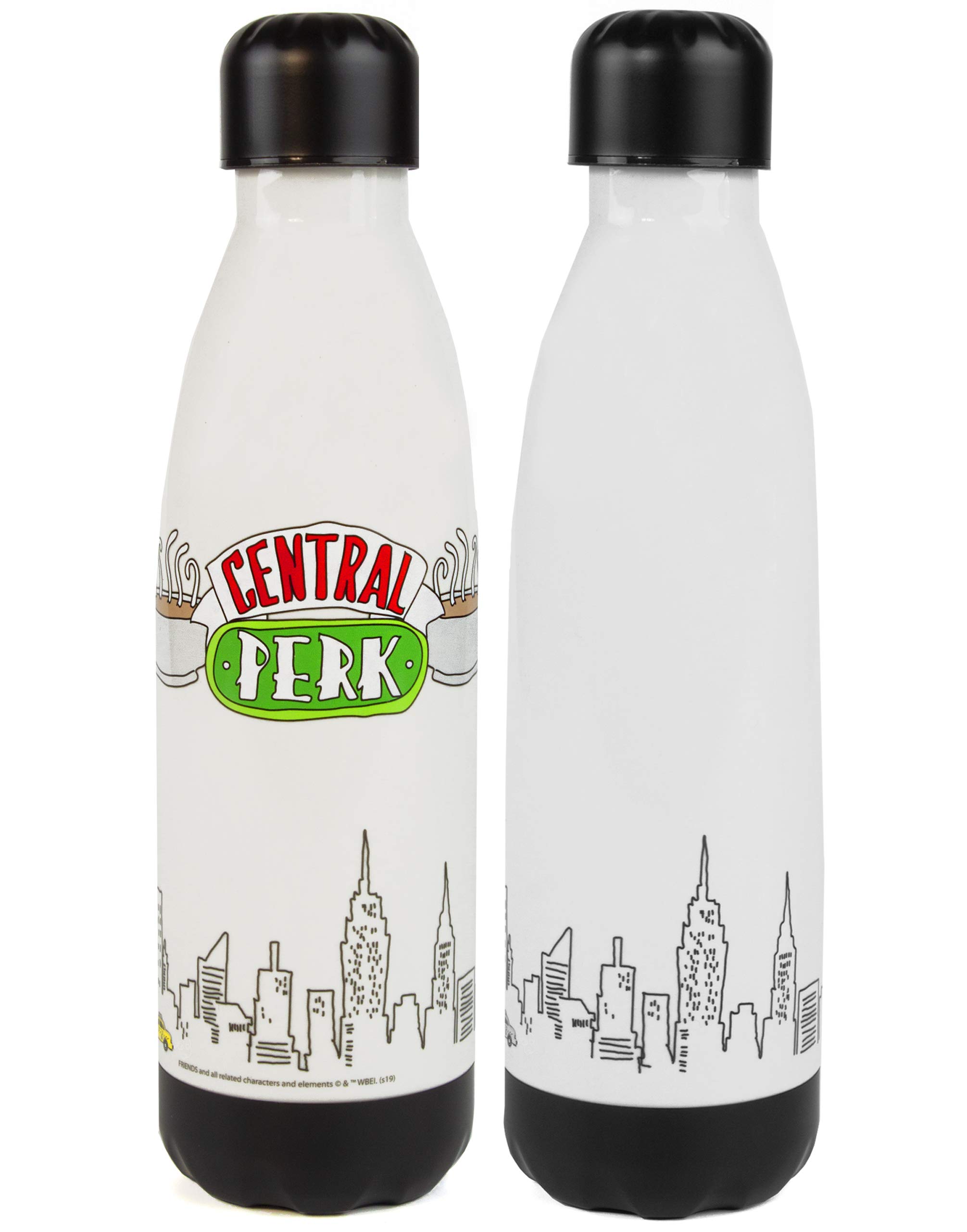 Friends Water Bottle Central Perk Logo Screw On Lid 600ml Drinks Bottle