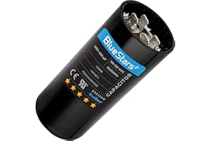 BlueStars Upgraded Version 400-480 uf/MFD 110-125 VAC Round Motor Start Capacitor 50/60 Hz AC Electric Replacement Part - Lifetime Up to 30.000 Hours