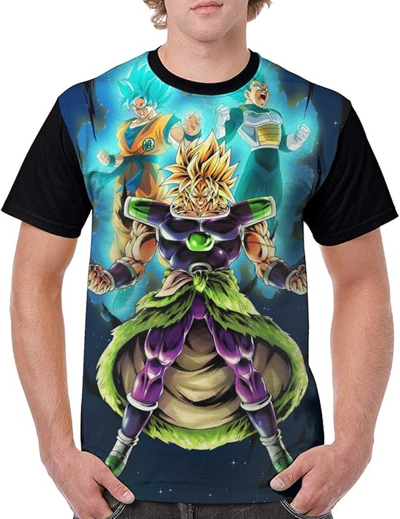 Amazon Co Jp ドラゴンボールスーパーブロリー メンズ 半袖 夏服 カジュアル 軽い 柔らかい かっこいい 丸襟 快適 服 ファッション小物