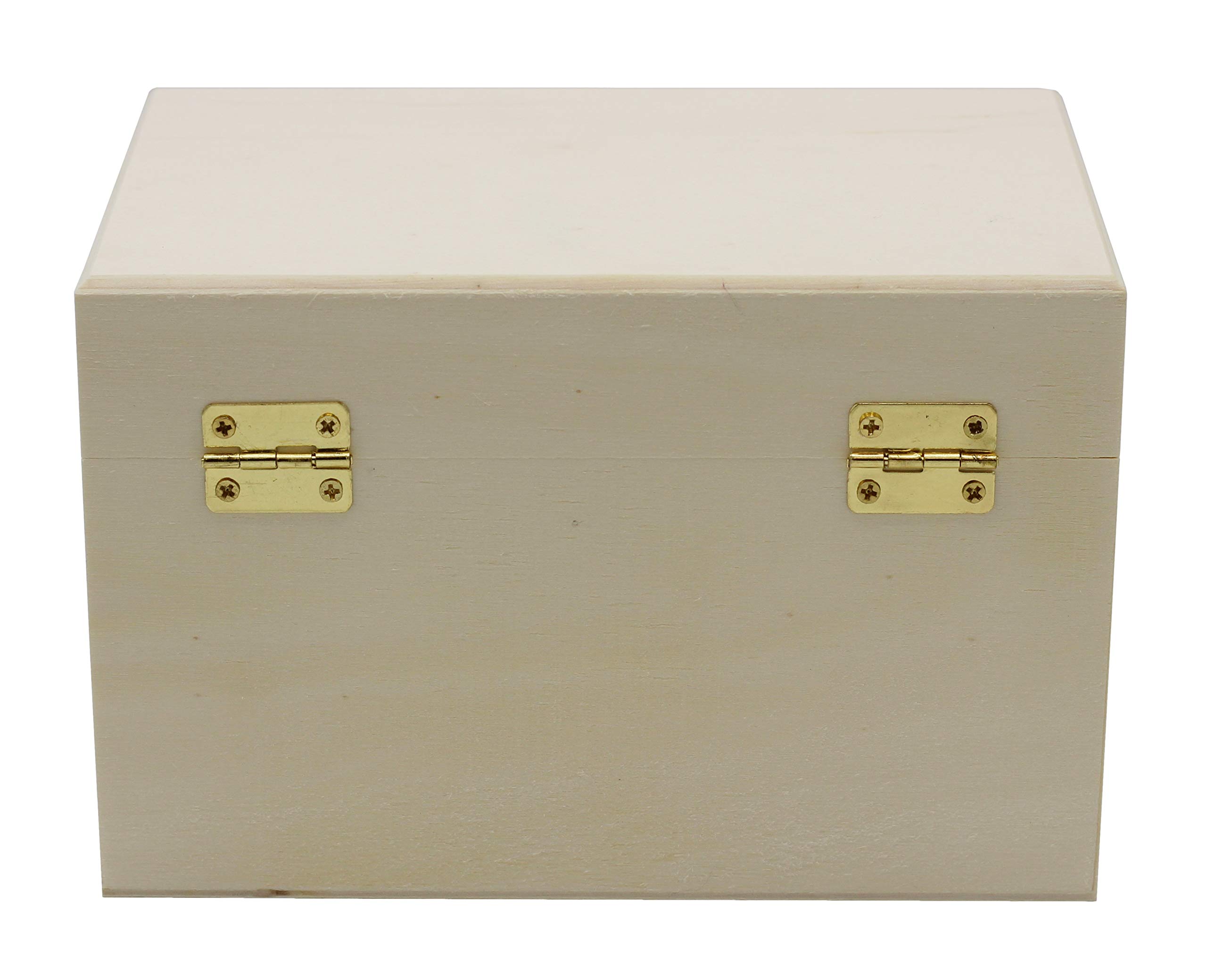 Creative Hobbies® Ready to Decorate Wooden Recipe Box with Hinged Lid and Front Clasp - Make Your Own Gift, Jewelry, Photo Box