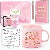 Employee Appreciation Gifts for Coworker Women Boss, Difference Maker Gift, Retirement Gifts for Woman Never Forget the Difference You Make Mug Notebook Set, Thank You Gift for Women Colleague