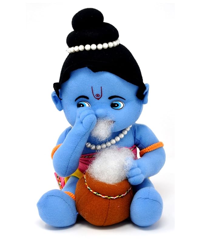 Buy FunZoo Lord Krishna (Makhan Chor) Hindu Idol Soft Toy, 30cm (Blue