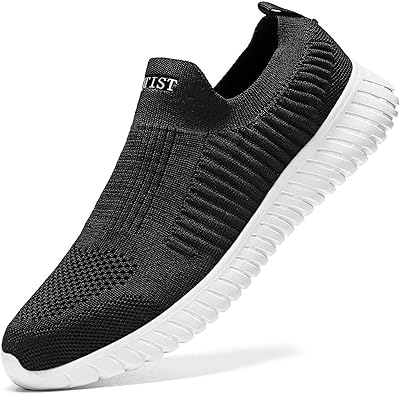 Amazon Vitist Dailyshoes スニーカー ウォーキングシューズ スリッポン レディース スポーツシューズ ランニングシューズ 婦人靴 3e 超軽量 疲れにくい 通気 衝撃吸収 滑り止め ジム 黒 23cm Dailyshoes シューズ バッグ