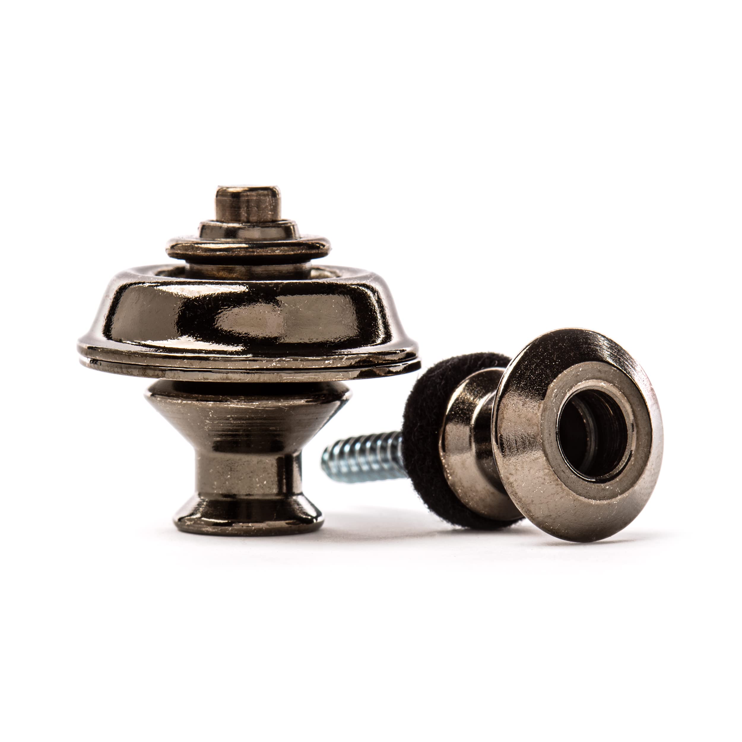 Jim Dunlop Strap lock Set - Dual Design - Black Nickel