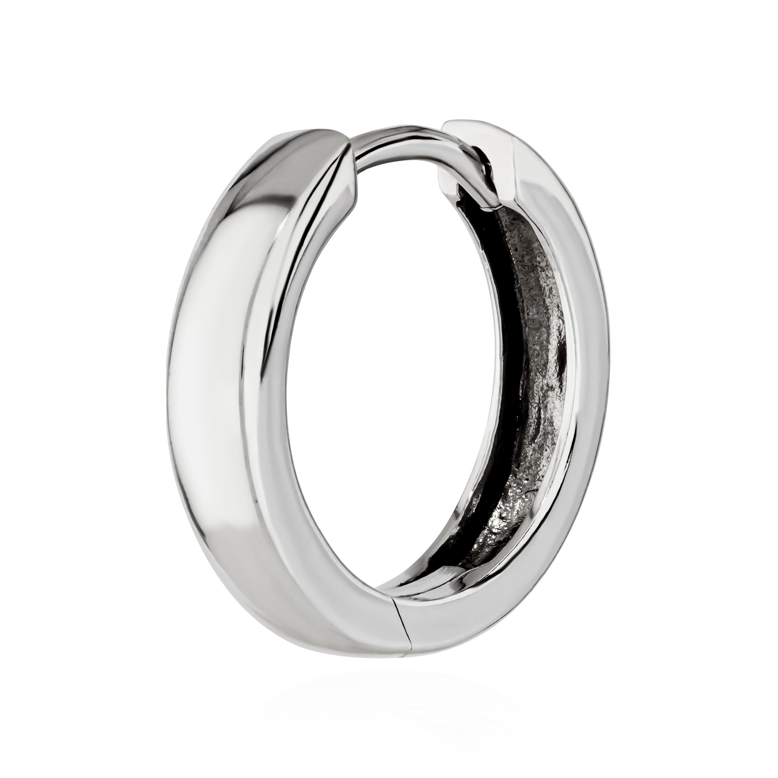 NKlaus silver single 925 sterling silver hinged earring 14 x 3mm tarnish resistant 4807